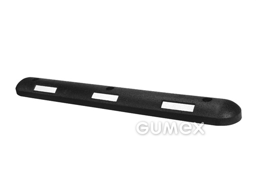 ELASTON-ELTEC elastischer Trennretarder mit weißem Reflexionsstreifen, 60mm, 1000x120mm, schwarz, 